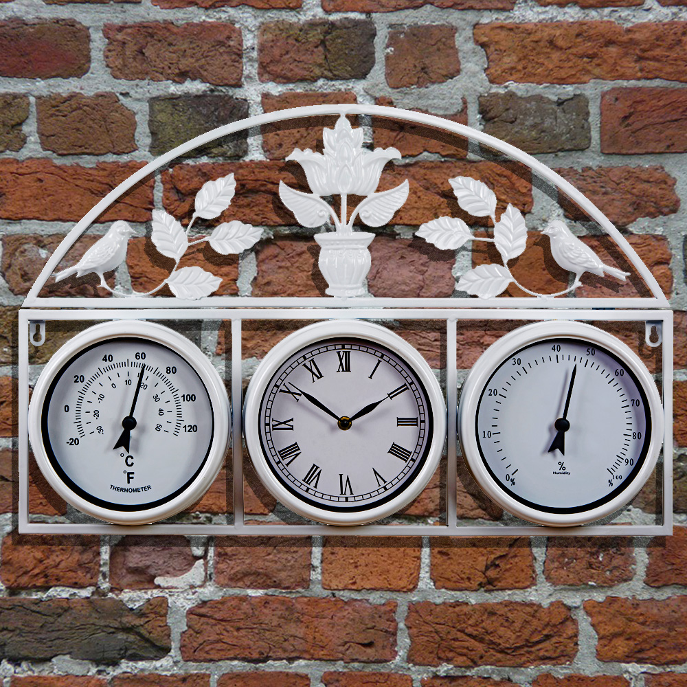 Garden Wall Clock - Cream