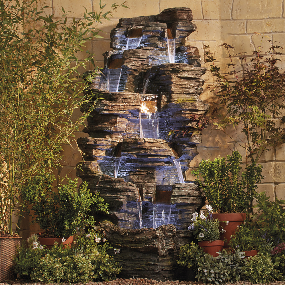 Extra Large Rock Pool Water Feature With Lights