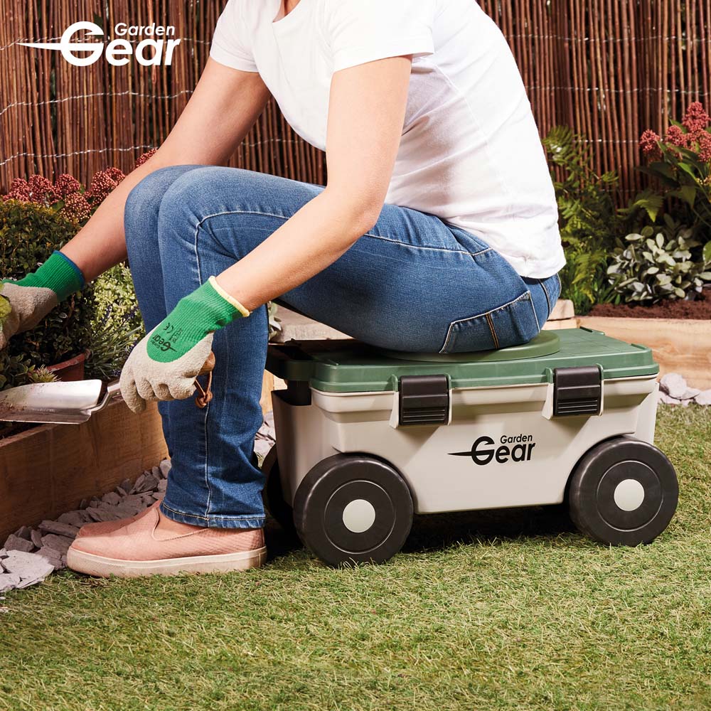 Garden Gear Rotating Seat and Tool Store