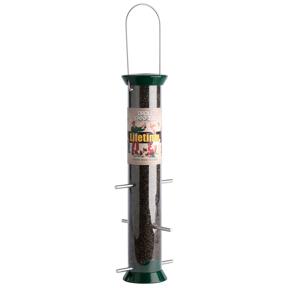 Droll Yankees Lifetime Niger Feeder - Green - 6 port