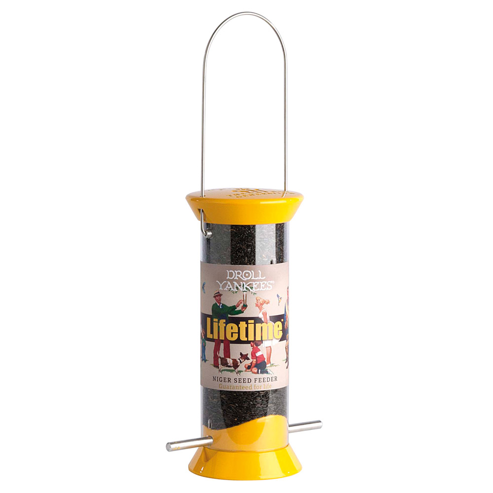 Droll Yankees Lifetime Niger Feeder - Yellow - 4 port