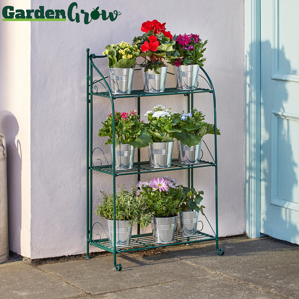 Three-tier Highbury Folding Metal Plant Stand