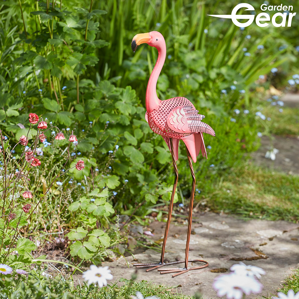 Garden Gear Metal Flamingo Garden Ornament