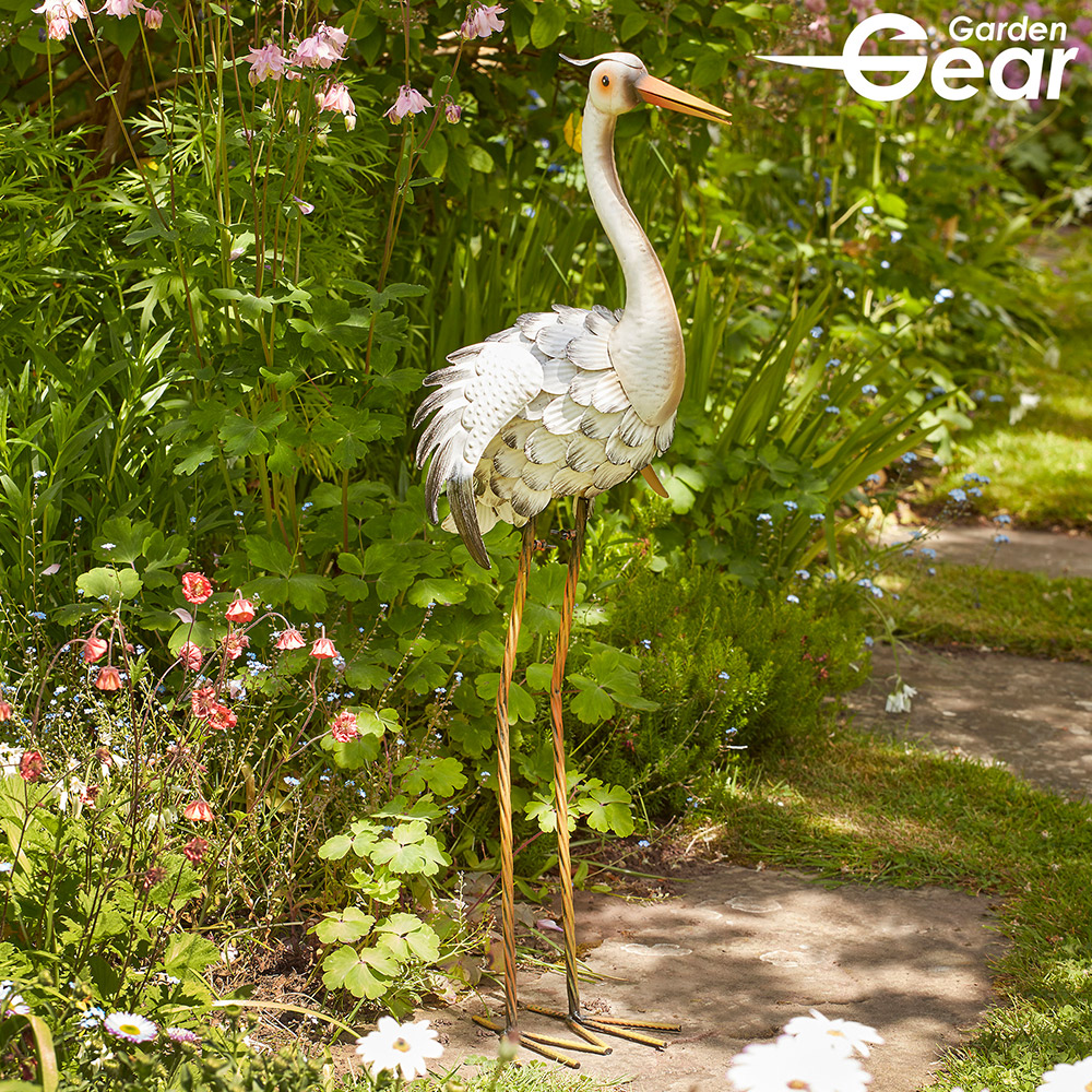 Garden Gear Metal Heron Garden Ornament