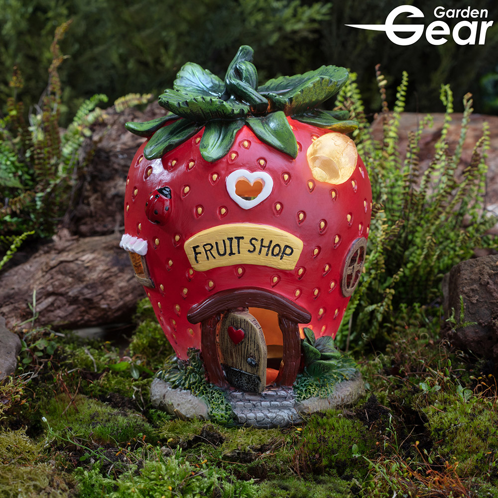 Garden Gear Solar LED Fruit Houses - Strawberry