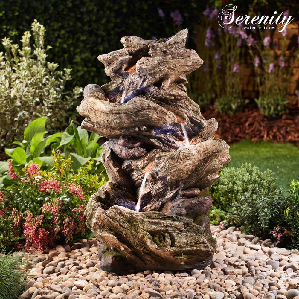 Serenity Four-Tier Wood-Effect Water Feature