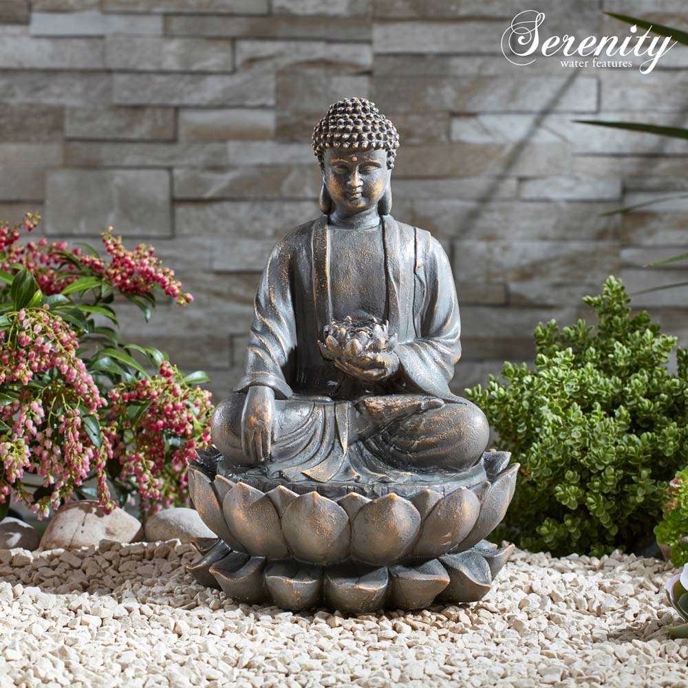 Serenity Sitting Buddha Water Feature