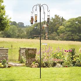 Bird Feeding Station with 4 Bird Feeders