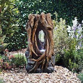 Serenity Hollow Tree Trunk Waterfall Water Feature