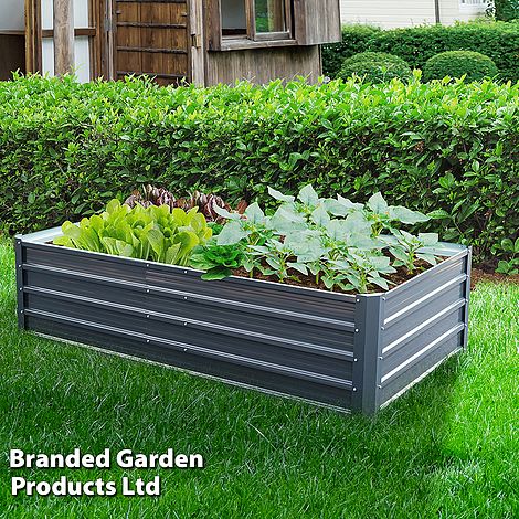 Metal Raised Garden Bed - Grey