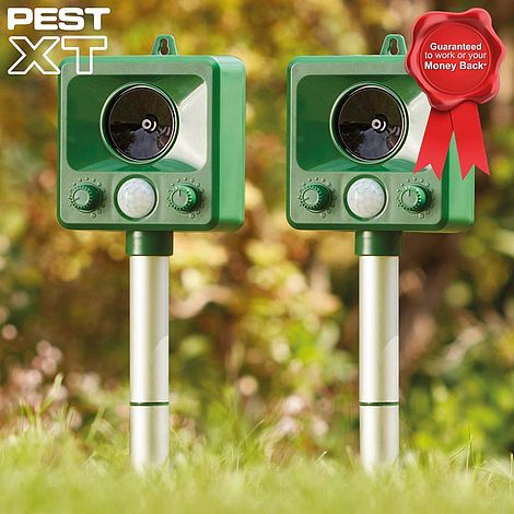 Pest XT Ultrasonic Battery Powered Repeller - Twin Pack