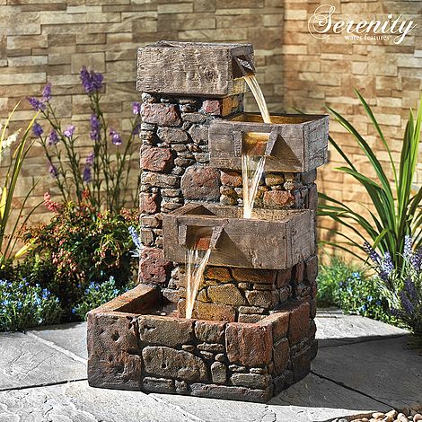 Serenity Cubic Cascading Pebble Wall Water Feature