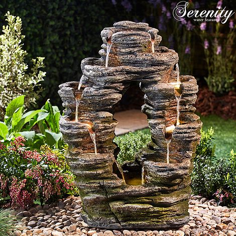 Serenity Double-Sided Rock Cascade Water Feature