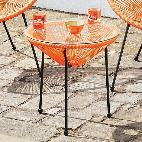 Garden Gear Leon String Bistro Set, Orange Outdoor Furniture