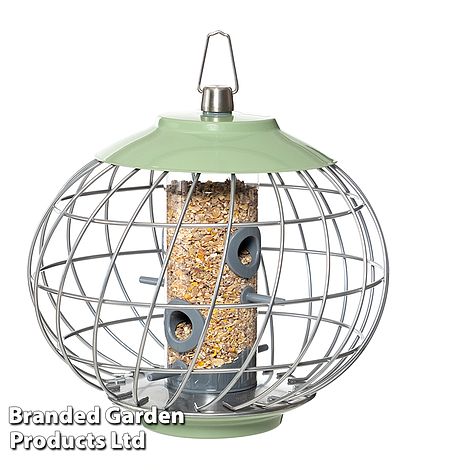 The Nuttery Squirrel-Proof Helix Seed Feeder Celadon Green