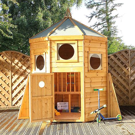 wooden rocket playhouse