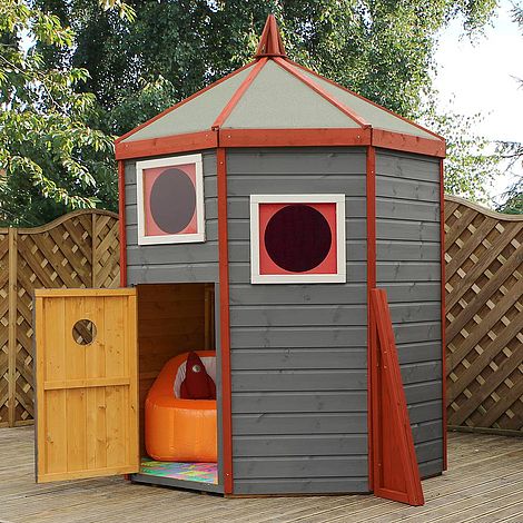wooden rocket playhouse