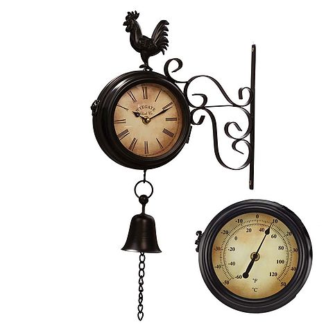 Wall Mounted Metal Rooster Clock